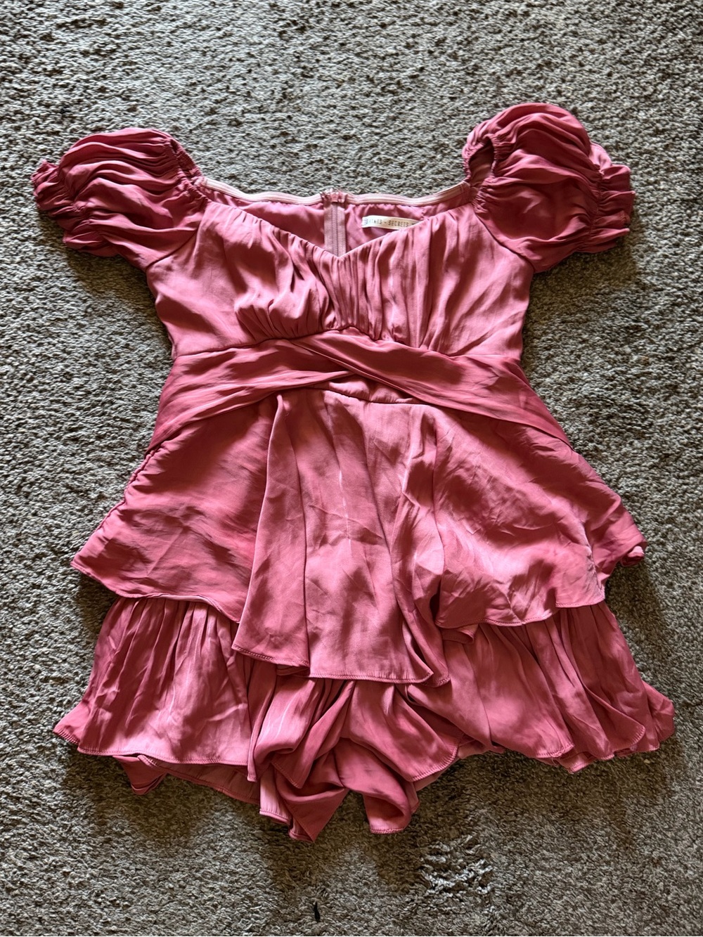 Saints + Secrets Pink Ruffle Wrap Romper
